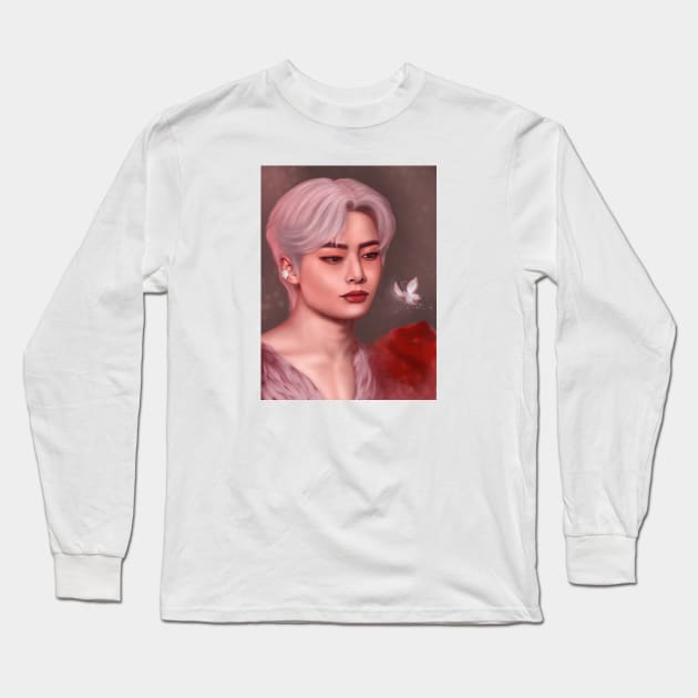 I.N Jeonjin , Hug me , Stray kids Long Sleeve T-Shirt by noirglare